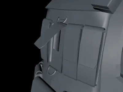 Bulletproof Vest Shield  Low-poly 3D model