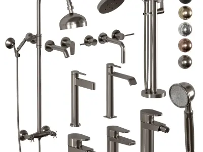 faucet and shower saona 05 3D model