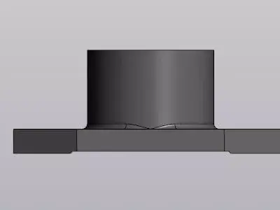 Bearing Housing Block - Industrial Shaft Support Part 3D model