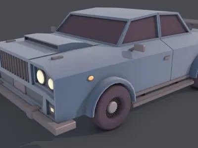cartoon Car Free low-poly 3D model from CGTrader