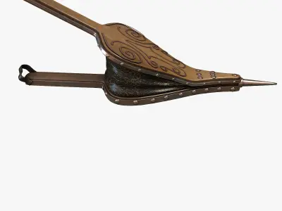 Peltry sword with metal handle 3D model