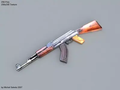 AK-47 low-poly ak - rifle Free low-poly 3D model