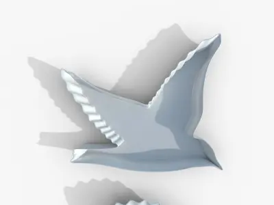 Tableware in the form of birds 3D model