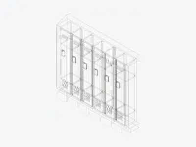 Locker Multi - Metal - Locka - Classic Extra Low-poly 3D model