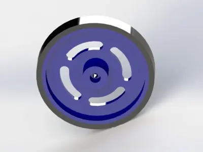 LLANTA DELGADA AZUL DE 62MM Free 3D model
