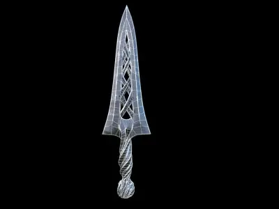 Dagger Low-poly lord of rings sword Low-poly 3D model