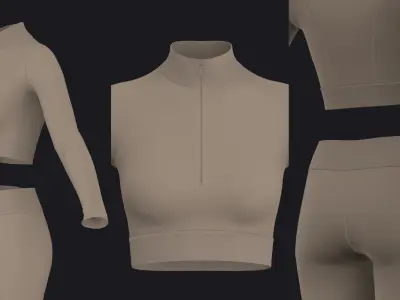 YOGA SUIT fv2 outfit highpoly 3D model