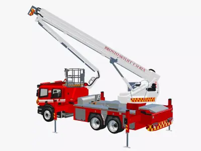 Skylift F34 RLX Mobile Truck Rescue Crane 3D model