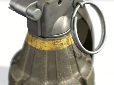American Frag hand grenade MK2 3D model