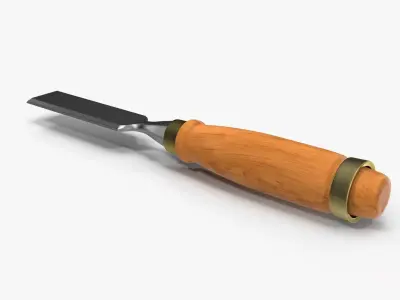 Straight chisel 24 mm 3D model