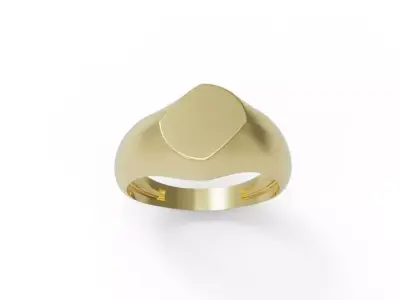 Signet ring unisex model  3D print model
