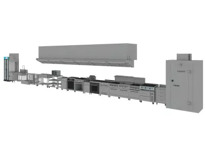 Commercial Kitchen Equipments 2 3D model