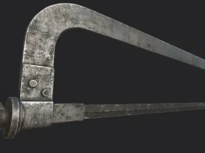Old Metal Saw PBR Low-poly 3D model