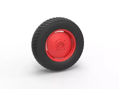 Rear wheel of Small block Pulling tractor Scale 1 to 25 3D print model