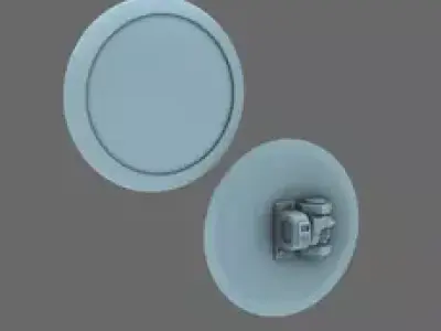 Space Knights Domed Shield Type A LEFT 3D print model