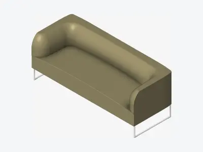 Furniture - Sofa - Contemporary - Line - Type 2 Low-poly 3D model