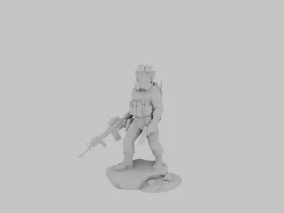Elite Special Ops Soldier  Ultra-Detailed Tactical 3D Print  Free 3D print model