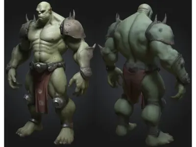 Ogre Warrior Sci-Fi Soldier Low-poly 3D model