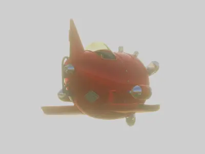 Stylized Aircraft Low-poly 3D model