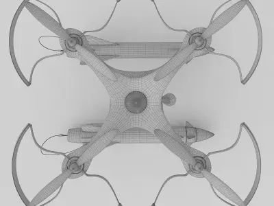 Military drone with rockets 3D model