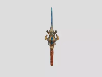Blue Cane Gun by Tripo Free 3D model
