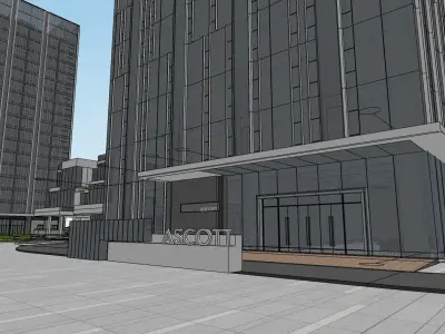 Commercial office building 3d model 3D model purchase