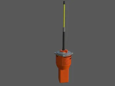 Emergency aircraft radio beacon Low-poly 3D model
