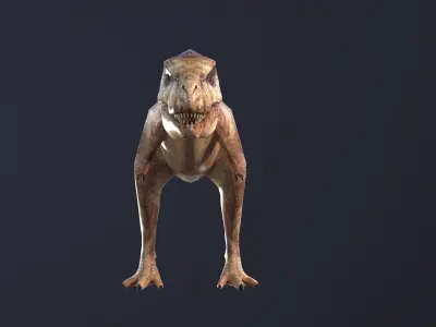 T-rex dog Low-poly 3D model
