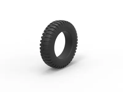 Military tire Scale 1 to 10 3D print model