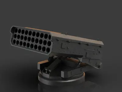 sci-fi missile launcher L-30 3D model