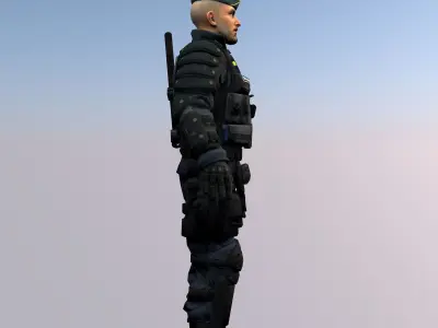 Agent from the game CSGO Jacques Beltram 3D model