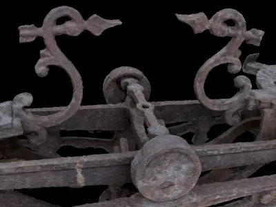 Antique cast iron scale 3D model