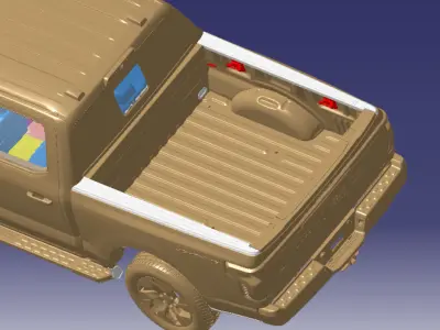  F150 Lightning 2022 Vehicle 3d scan data 3D model