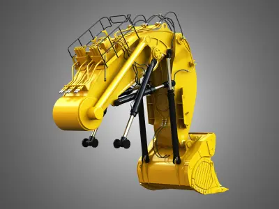 Hydraulic Shovel arm and Bucket  - 6030 FS 3D model