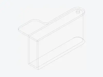 Furniture - Sofa - Contemporary - Flame Work - Shelf Low-poly 3D model