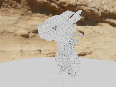 Old Robot Low-poly 3D model purchase