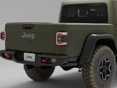 jeep gladiator armored Low-poly 3D model