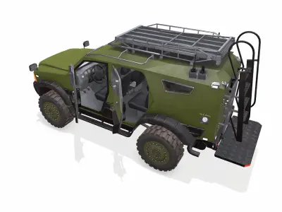 Armored Car Low-poly PBR Low-poly 3D model