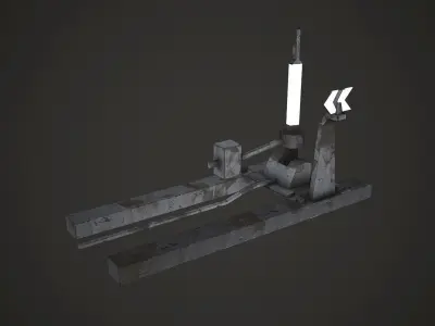 Railway Arrow Low Poly Low-poly 3D model