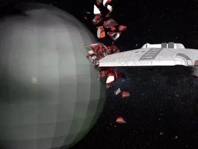 Star Trek style battle animation 3D model
