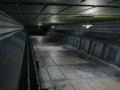 Underground Tunnel Low-poly 3D model