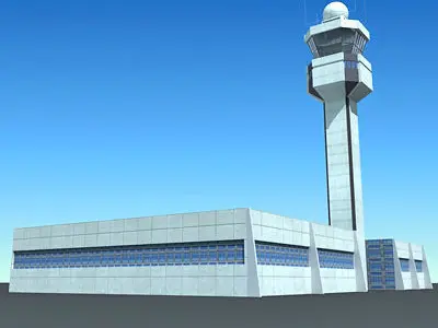Airport Control Tower 3D model