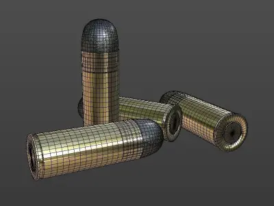 Bullet Revolver ammo 1875 wild west Low-poly 3D model