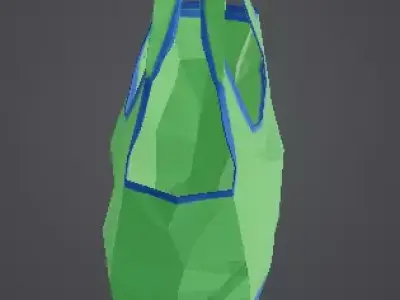 Low Poly Stylized Sports Duffel Backpack Low-poly 3D model