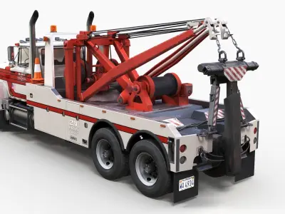 SuperLiner Wrecker Low-poly 3D model
