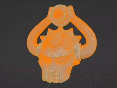 Custom3Dprint Minifigure Accessory - Krakenskull Helmet 3D print model