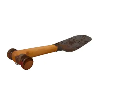 Rustic Coffee Grinder Shovel Low-poly 3D model