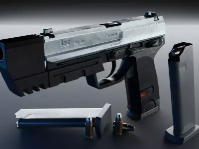 USP Match Low-poly 3D model buy