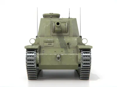 Type 3 Chi-Nu Medium Tank WWII Japanese Tank 3D model
