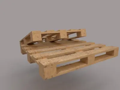 Wooden pallet 3D model order